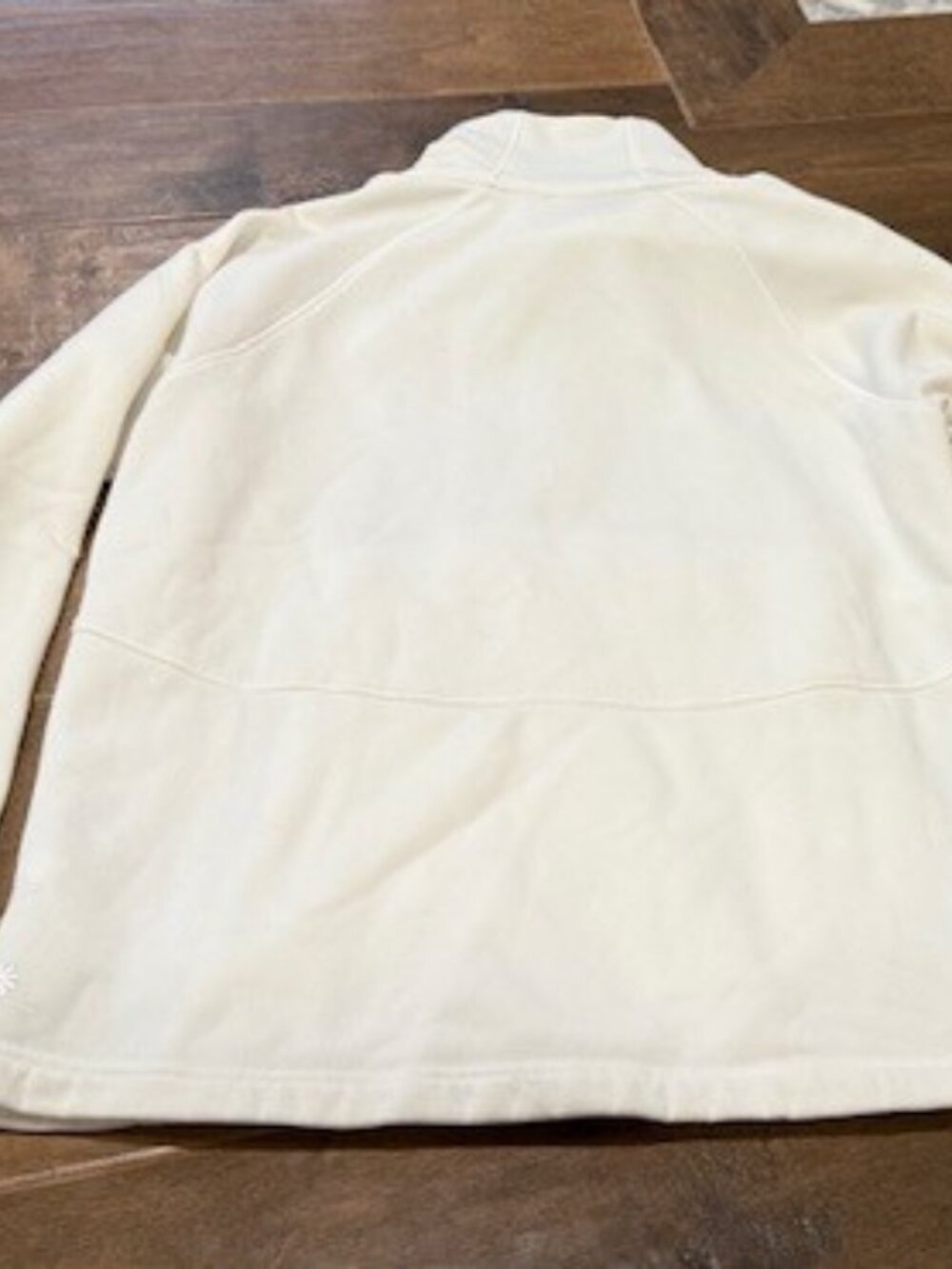 Athleta White Wrap Neck Sweater Sz M